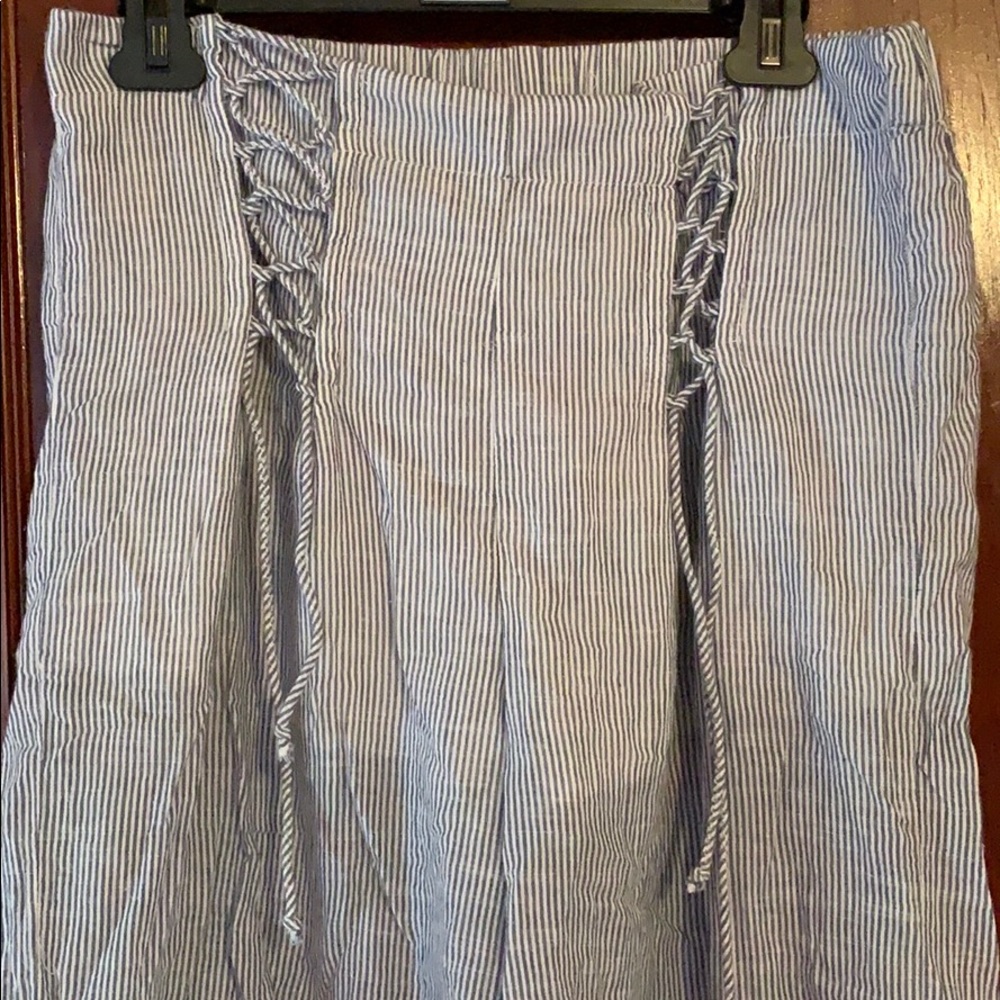 Blue striped pants